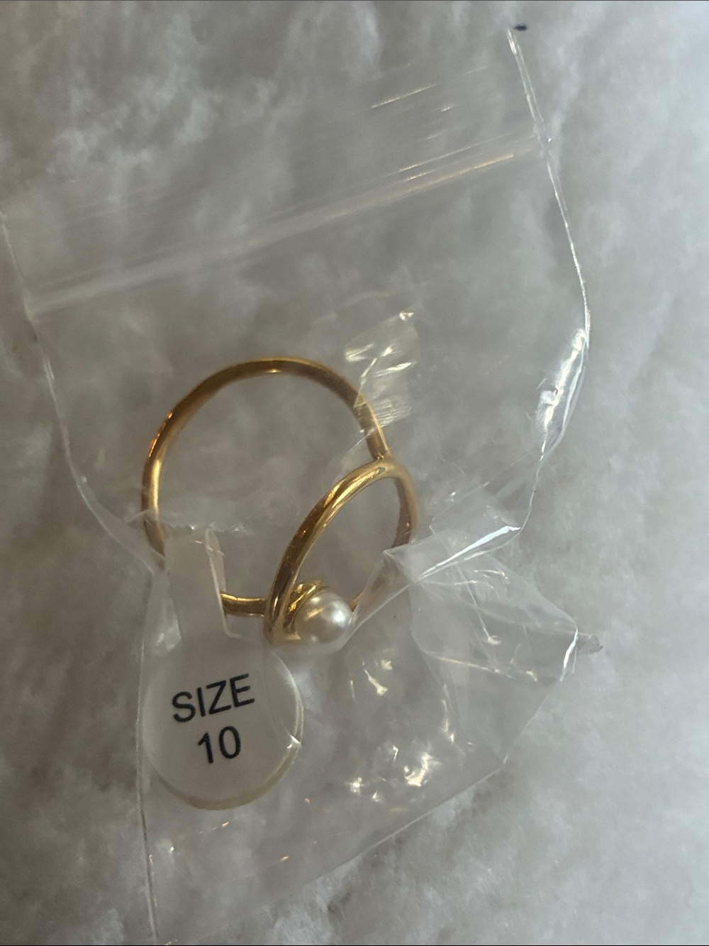 Gold  Accent Women's Ring - Size 10 - Picture 3 of 3